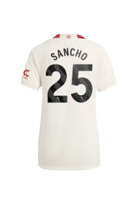 Fotbalové Dres Manchester United Jadon Sancho #25 Dámské Třetí Oblečení 2023-24 Krátký Rukáv